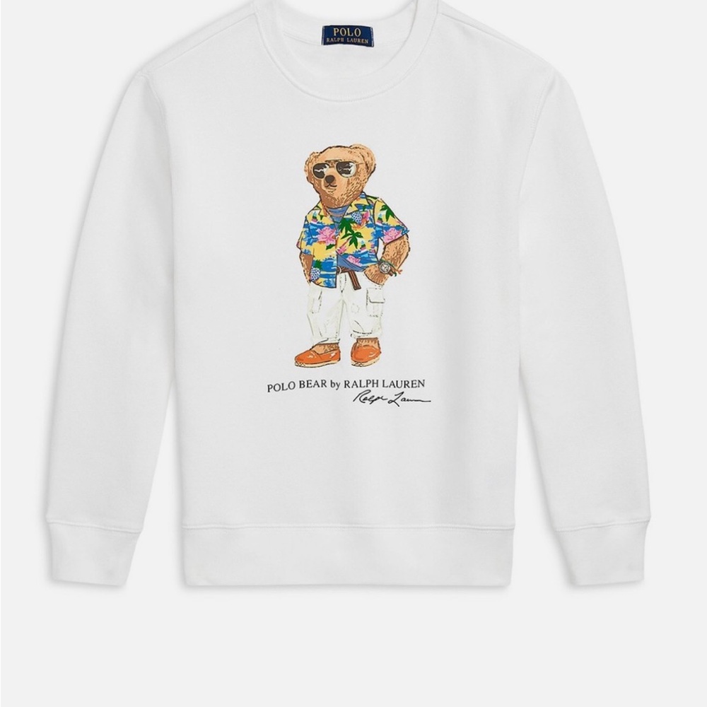 Ralph Lauren White Polo Bear Sweatshirt